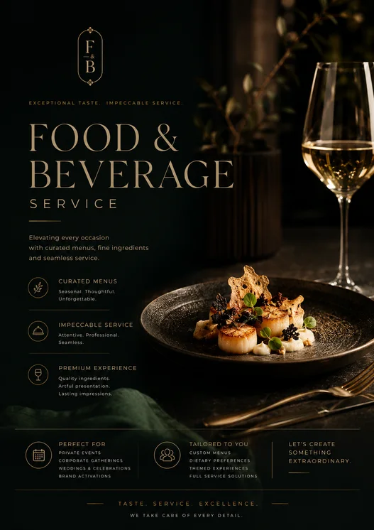 Fine dining: Food and beverage